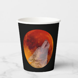 Super Blood Wolf Moon Pappbecher