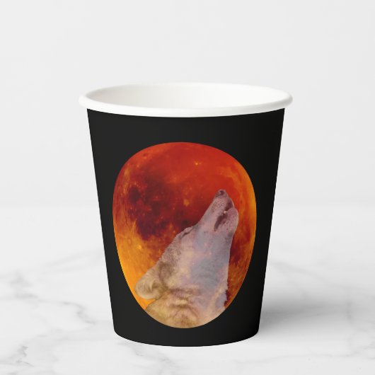 Super Blood Wolf Moon Pappbecher (Vorderseite)