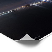 Super Blood Wolf Moon über trockenes Foto Detroit Poster (Ecke)