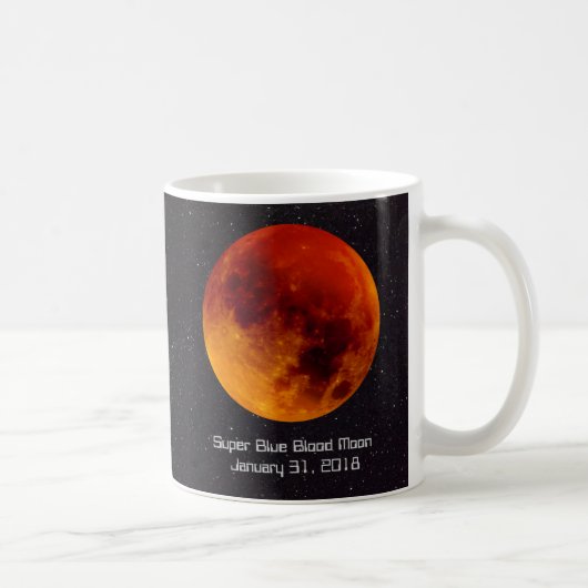 Super Blue Blood Moon 2018 Kaffeetasse (Rechts)