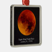 Super Blue Blood Moon 2018 Ornament Aus Metall (Rechts)