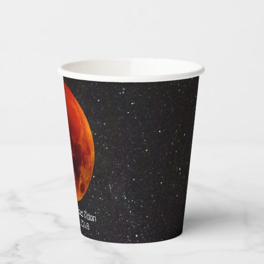 Super Blue Blood Moon 2018 Pappbecher (Links)