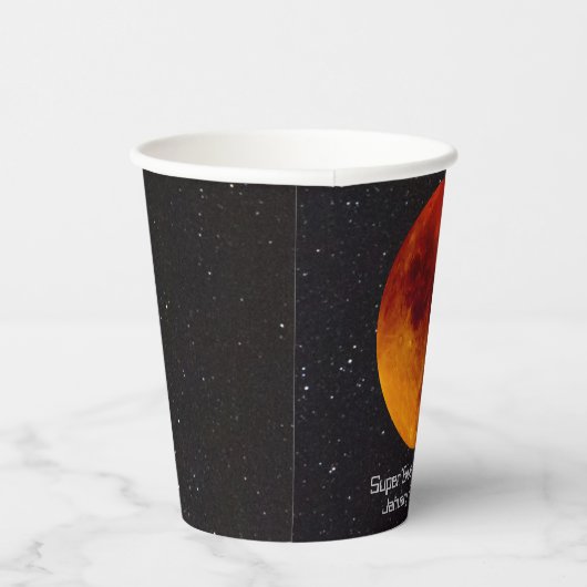 Super Blue Blood Moon 2018 Pappbecher (Rechts)