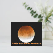 Super Blue Blood Moon 2018 Postkarte (Stehend Vorderseite)