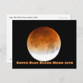 Super Blue Blood Moon 2018 Postkarte (Vorne/Hinten)