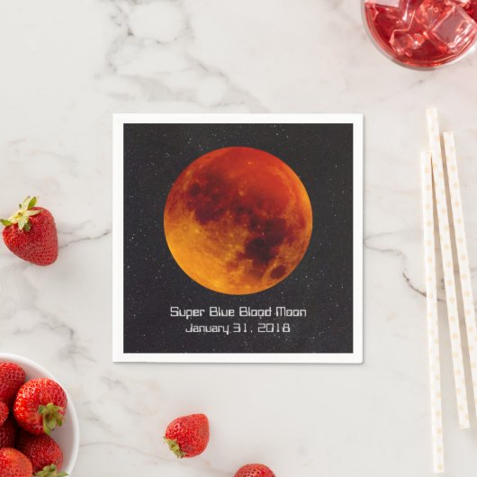 Super Blue Blood Moon 2018 Serviette (Beispiel)