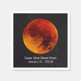 Super Blue Blood Moon 2018 Serviette