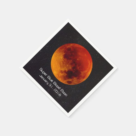 Super Blue Blood Moon 2018 Serviette (Ecke)