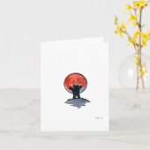 "Super Blue Blood Moon", leere Grußkarte Karte (Gelbe Blume)