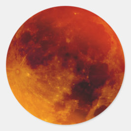 Super Blue Blood Moon Runder Aufkleber