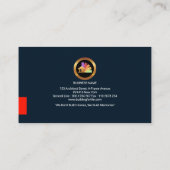 Super Blue Luxury Zuhause Builder Architect Visitenkarte (Rückseite)