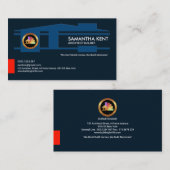 Super Blue Luxury Zuhause Builder Architect Visitenkarte (Vorne/Hinten)