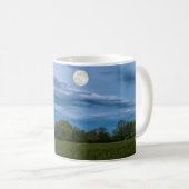 Super Blume Moon über eine Barkaffee-Tasse Kaffeetasse (VorderseiteRechts)