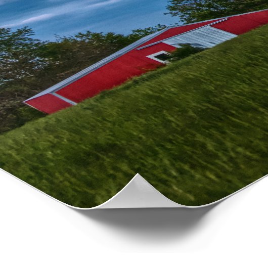 Super Blume über einer Scheune Poster (Ecke)