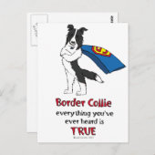 Super Border Collie Black Postkarte (Vorne/Hinten)