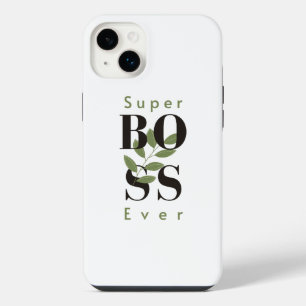 Super Boss je Minimal weiße iPhone / iPad Gehäuse 14 Plus Hülle