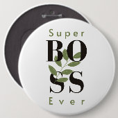 Super Boss je Minimalistischer White Button (Vorne & Hinten)