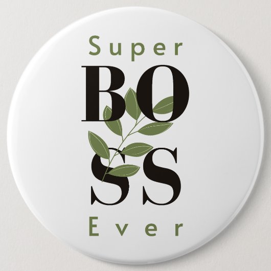 Super Boss je Minimalistischer White Button (Vorderseite)