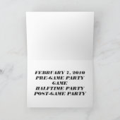 SUPER BOWL PARTY EINLADUNG (Innenseite)