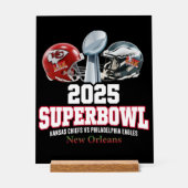 Super Bowl Showdown 2025 Acrylschild (Vorderseite)