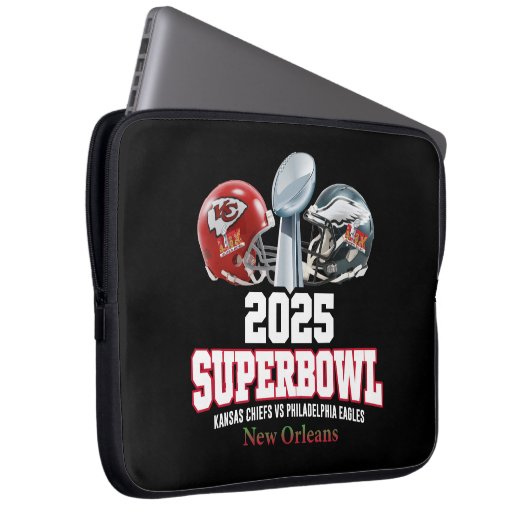 Super Bowl Showdown 2025 Laptopschutzhülle (Vorne Rechts)
