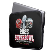 Super Bowl Showdown 2025 Laptopschutzhülle (Vorderseite Links)