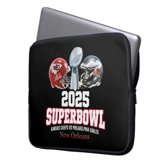 Super Bowl Showdown 2025 Laptopschutzhülle (Vorderseite Links)