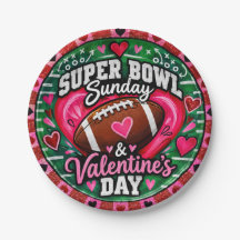 Super Bowl Valentinstag-Teller