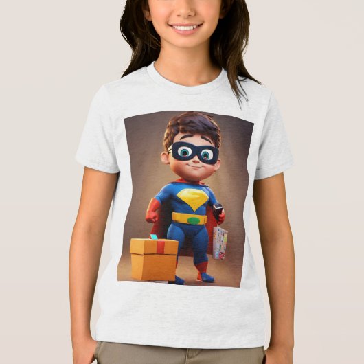 "Super Box Man" Tri-Blend Shirt (Vorderseite)