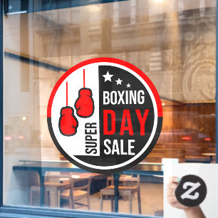 Super Boxing Day Verkauf Weihnachtssaison Business Fensteraufkleber