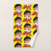 Super Boy Action Hero Badhandtuch Set (Handtuch)