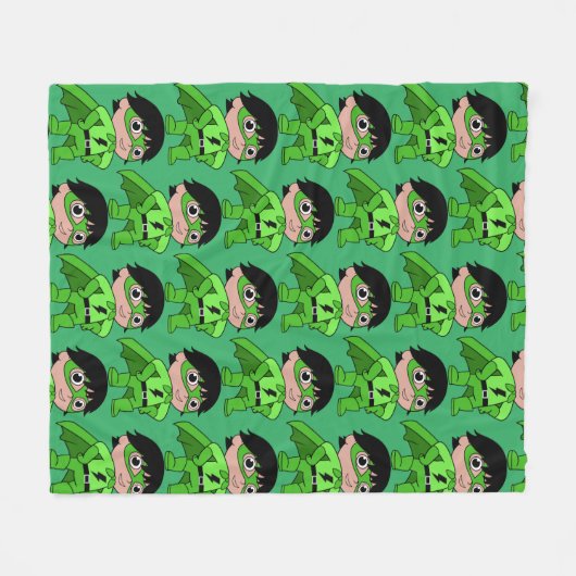 Super Boy Action Hero Fleecedecke (Vorderseite (Horizontal))