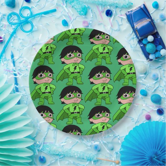 Super Boy Action Hero Pappteller (Party)