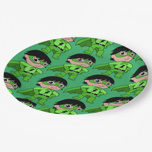 Super Boy Action Hero Pappteller (Schrägansicht)