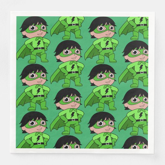 Super Boy Action Hero Serviette (Vorderseite)