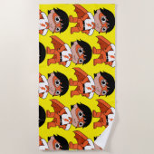 Super Boy Action Hero Strandtuch (Vorderseite)