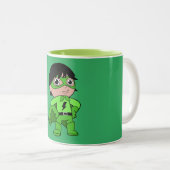 Super Boy Action Hero Zweifarbige Tasse (VorderseiteRechts)