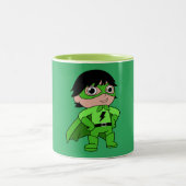 Super Boy Action Hero Zweifarbige Tasse (Mittel)