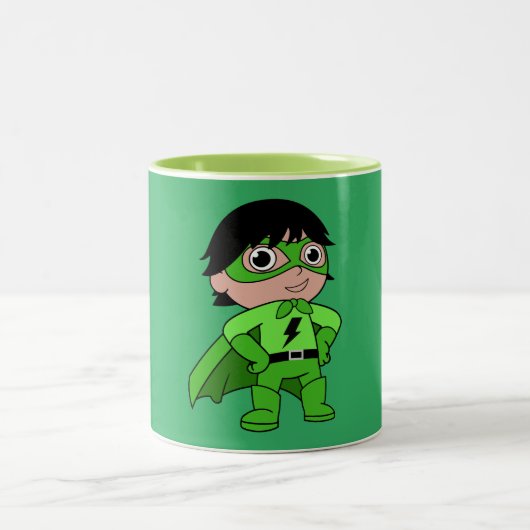 Super Boy Action Hero Zweifarbige Tasse (Mittel)