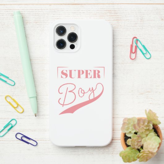 Super Boy iPhone Hülle (Auf dem Schreibtisch)