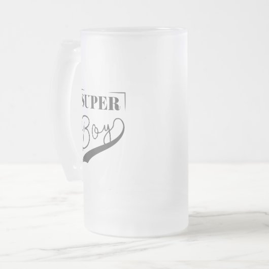 Super Boy Mattglas Bierglas (Vorderseite Links)
