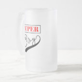 Super Boy Mattglas Bierglas (Vorderseite Links)