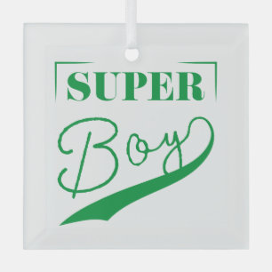 Super Boy Ornament Aus Glas