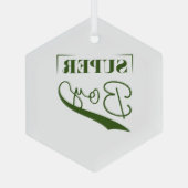Super Boy Ornament Aus Glas (Rückseite)