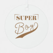 Super Boy Ornament Aus Metall (Vorderseite)