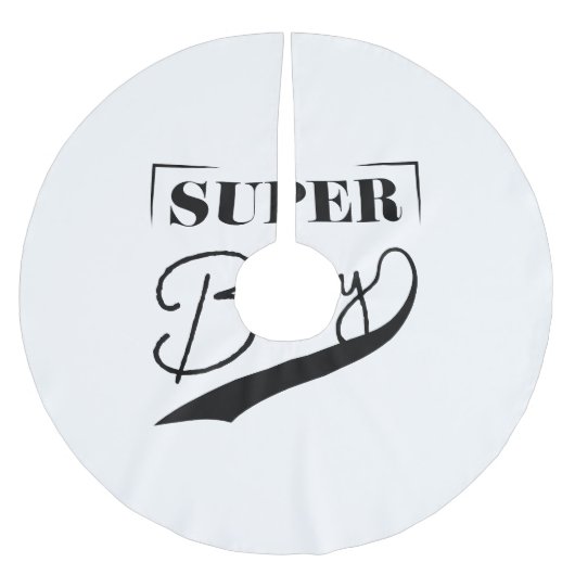 Super Boy Polyester Weihnachtsbaumdecke (Vorderseite)