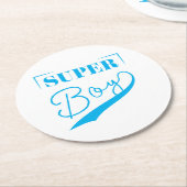 Super Boy Runder Pappuntersetzer (Angewinkelt)