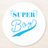 Super Boy Runder Pappuntersetzer (Vorderseite)