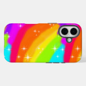 Super Bright Neon Rainbow Shiny Glitzern Case-Mate iPhone Hülle (Rückseite (Horizontal))