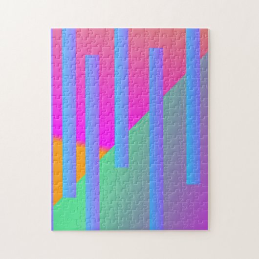 Super Bright Zwei Tone Geometrie Bars Puzzle (Vertikal)